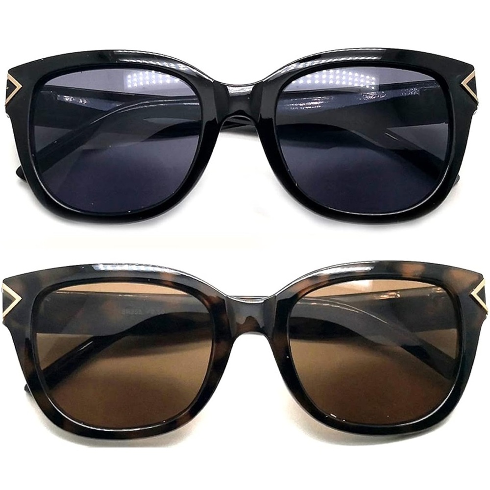 Stylish Black and Brown Reading Sunglasses Set